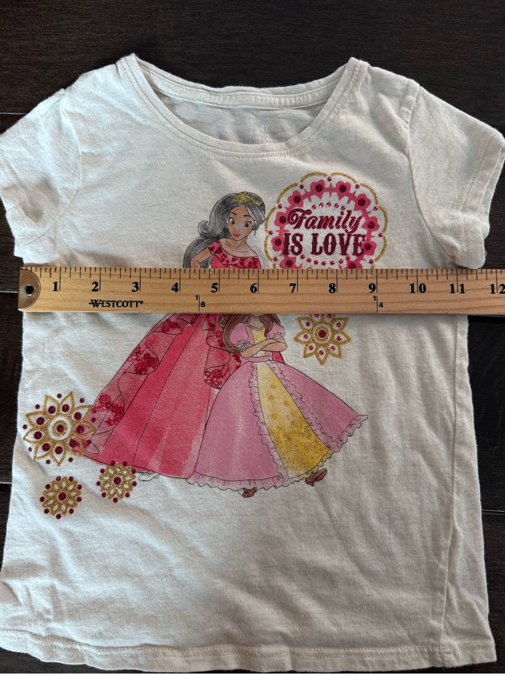 💜3/$15 Toddler Girls 4T Shirt Bundle Coral Ruffle Disney Elena Avalor - Picture 11 of 12